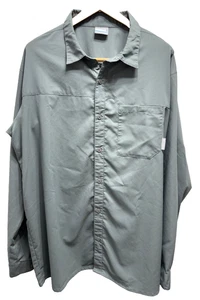 COLUMBIA Insect Blocker LS button up shirt men XL Hampton gray color repels bugs - Picture 1 of 21