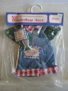 Traje de picnic difuso Vanderbear Wear 1992 nuevo en paquete - Imagen 1 de 4