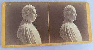 1800s Manchester Bros Providence Rhode Island Bust Sculpture Stereoview Photo - Picture 1 of 2