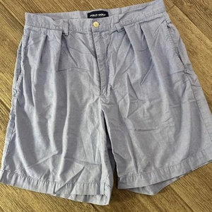 Polo Golf Ralph Lauren Shorts Mens 33 Blue Classic Golf Chino Pleated Vintage 7” - Picture 1 of 12