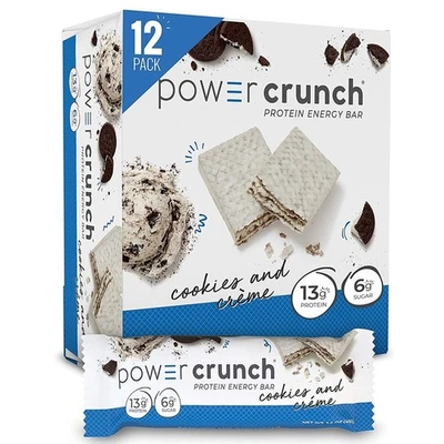 Power Crunch Protein Energy Wafer Bar - Galletas y crema (paquete de 12) Foto 1 de 4
