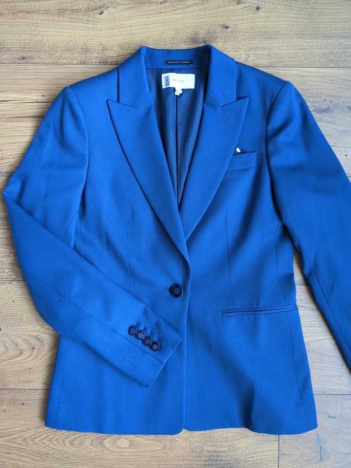 Reiss Womens Sz 4 Sienna Single Button Single Breasted Blazer Sportcoat - Image 1 of 4