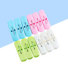  12pcs Windproof Plastic Clothespins Solid Color Clothes Laundry Clips for Socks