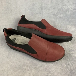 Clarks Cloudsteppers Sillian Paz Mujer Talla 9 M Zapatos Cómodos Sin Cordones Rojo NUEVO - Imagen 1 de 11