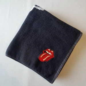 the Rolling Stones Spell Out Embroidered Lip Tongue Beach Towel - Picture 1 of 10