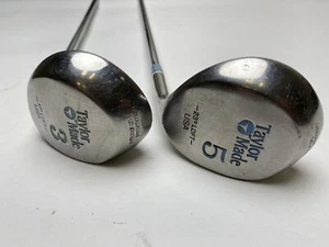 Taylormade Pittsburgh Persimmon 3 & 5 Fairway Wood Set 17* 23* Regular Steel RH - Picture 1 of 11