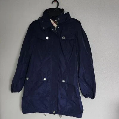 Abrigo cortavientos Burberry Brit azul marino lluvia / talla 8 Foto 1 de 4