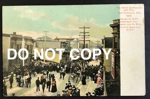 postal Valencia Street Hotel ruinas San Francisco 1906 terremoto - Imagen 1 de 2