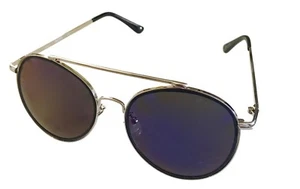 Kenneth Cole Reaction Mens Sunglass Round Silver Metal Blue Flash KC1313 10X - Picture 1 of 5