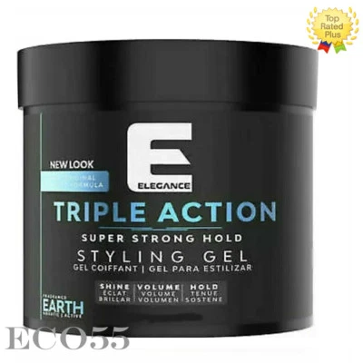 Elegance hair gel triple action extra strong hold earth 33.81oz/1000ml - Image 1 of 2