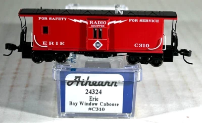 ATHEARN N SCALE BAY WINDOW CABOOSE ERIE 24324 - Image 1 of 3