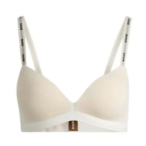 Sujetador triangular elástico para mujer BOSS - blanco abierto - Imagen 1 de 10