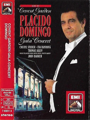 PLACIDO DOMINGO LIVE COVENT GARDEN GALA CONCERT CASSETTE ALBUM CHERYL STUDER  - Image 1 of 4