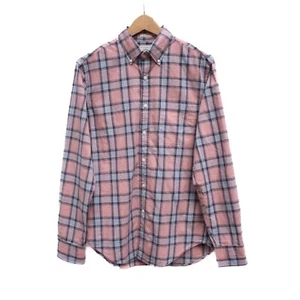 J Crew Shirt Men's Small Classic Fit Plaid Cotton Button Up Pink Gray Preppy - Picture 1 of 8