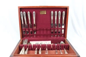 King Edward Silverplate 1936 1951 National Silver Co 52 pc Set in Box and Papers - Picture 1 of 19