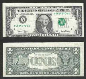 2001 $1 Small Size $1 Federal Reserve Notes 1926-A Not certified - Picture 1 of 3