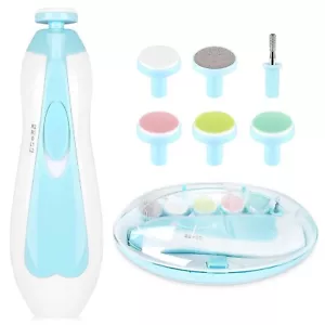 Baby Nail Trimmer Electric Safe Nail Clippers Nail File Kit Manicure Set - Picture 1 of 1