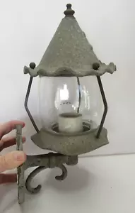 Vintage Außen Veranda Leuchte Lampe Laterne Märchen Bilderbuch Landhaus Metall Glas - Bild 1 von 9
