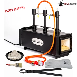DEVIL-FORGE DFPROF3+1D/2" Gas Propane Forge Farrier Burner Kiln +Tongs AU (NEW) - Bild 1 von 13