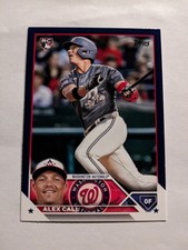 2023 Topps Update Alex Call RC Royal Blue parallel. Card #US253 Nationals 
