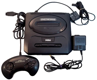 SEGA Genesis Model II Console MK-1631 with Original Controller & Cords - Tested - Image 1 of 4