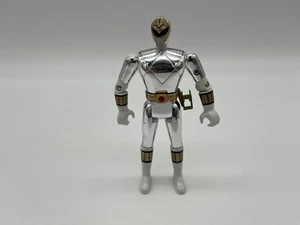 5 Inch Mighty Morphin Power Rangers 1995 Silver Chrome White Ranger Figure - Picture 1 of 7