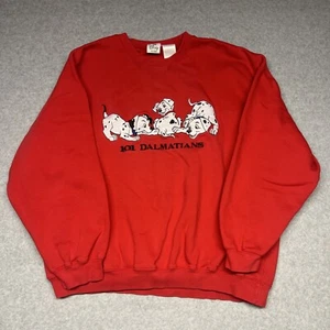 Vintage 101 Dalmatians Disney Store Sweatshirt Large RARE 84167 Embroidered Red - Picture 1 of 8