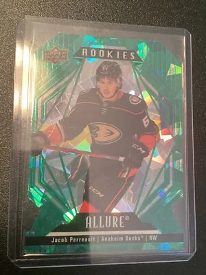 2022-23 Upper Deck Allure Rookie Green Rainbow Jacob Perreault /99 Anaheim #133 - Image 1 of 2