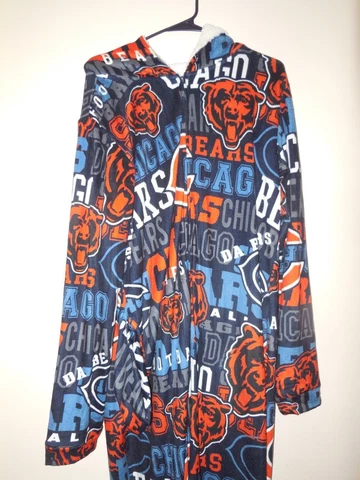 New Rare 2023 Chicago Bears NFL Wool Warm Rare Adult One Piece Mansie L Pajamas Cover