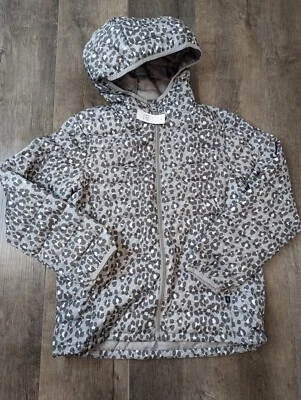 Gap Kids NWT Girls XL Gray Cheetah Cold Control Puffer Winter Coat BT - Image 1 of 4