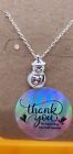 Sterling silver 18 inch snowman necklace