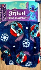 Disney Stitch Christmas Pajama Pants Sleep Pants Fleece Unisex Size XS - Picture 1 of 4