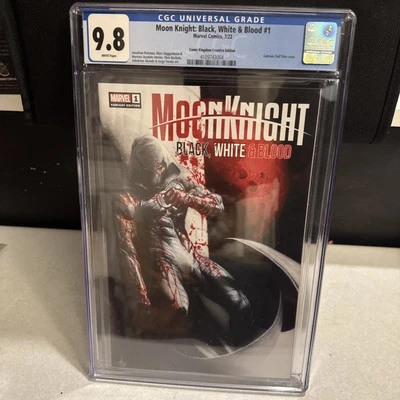 Moon Knight Black White Blood 1 CGC 9.8 Comic Kingdom Creative Dell'Otto Variant - Image 1 of 3