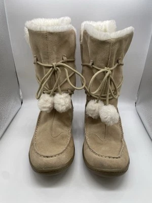 Botas mocasín Air Walk para mujer 8,5 cuero gamuza tostado media pantorrilla piel sintética invierno Foto 1 de 4