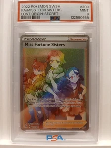 * MISS FORTUNE SISTERS * SECRET RARE * LOST ORIGIN * PSA 9 * POKEMON * - Picture 1 of 2