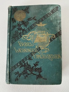 1891 Antique Bible Readings for the Home Circle in GERMAN, Illustrated - Picture 1 of 12