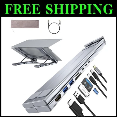 Lightweight USB-C Hub with Adjustable Height and 4K HDMI for Enhanced Workspace - Image 1 of 4