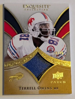 2009 UD Exquisite Collection Patch #18/40 Terrell Owens RARE SP HOF 2 Color GU!  - Image 1 of 2