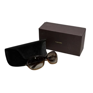 Tom Ford Jennifer TF8 50F Sunglasses Brown Gold Gradient Women's 61-16-120 WCase - Picture 1 of 7