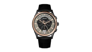Adriatica Limited Edition Swiss Made Chronograph Big Date Retrograde Black IP Gr - Picture 1 of 4