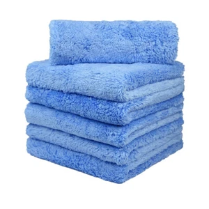 6 Pc Premium Plush Microfiber Towel Professional Car Wash Drying Cleaning 16x16" - Picture 1 of 12