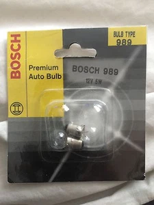 BOSCH PREMIUM AUTO BULB 989 TWIN PACK 12V 5W - Picture 1 of 1