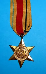Estrella africana de la 11a Guerra Mundial con nombre - Imagen 1 de 2