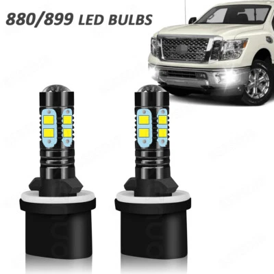 Pair 880 100W 6000K LED Fog Light Bulbs For Cadillac Escalade EXT 2002-2006 - Image 1 of 4