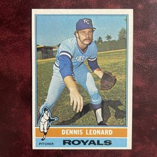 1976 Topps Set DENNIS LEONARD #334 KANSAS CITY ROYALS - NM/MINT *HIGH GRADE*