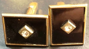 Par de eslabones de puño Swank vintage para hombre - Imagen 1 de 2