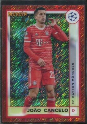 2023 Topps Merlin Soccer Joao Cancelo #57 /299 Red Shimmer FC Bayern Munchen  - Image 1 of 3