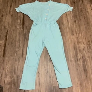 Traje de chándal vintage década de 1970 Body bebé azul Traje EU 38 Estilo grasa - Imagen 1 de 11