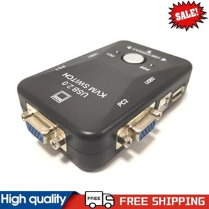 USB 2.0 KVM Switcher Adapter 2 In 1 Out Mouse Keyboard Share Switcher #g - Afbeelding 1 van 12