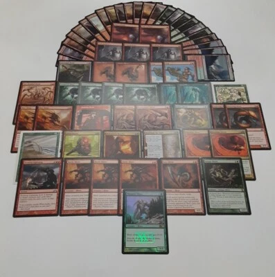 MTG Magic GRUUL SLIVER DECK Megantic Fury Aggro Custom Slivers Red Green LOT  - Image 1 of 4
